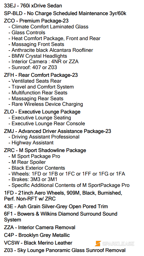 2023 BMW 760i 超值Demo, 多伦多, 原厂Lease方案