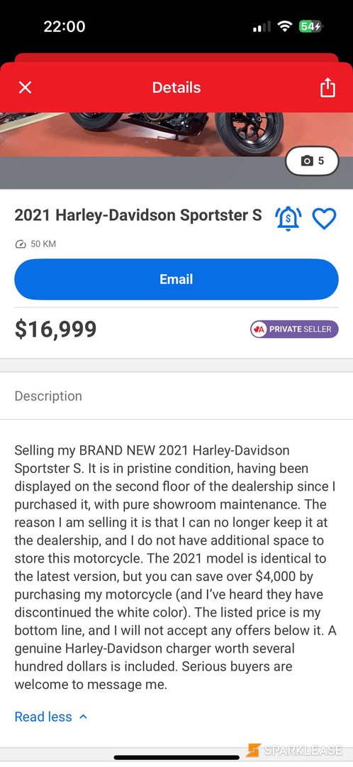 2021 Harley-Davidson Sportster S, Toronto, Cash