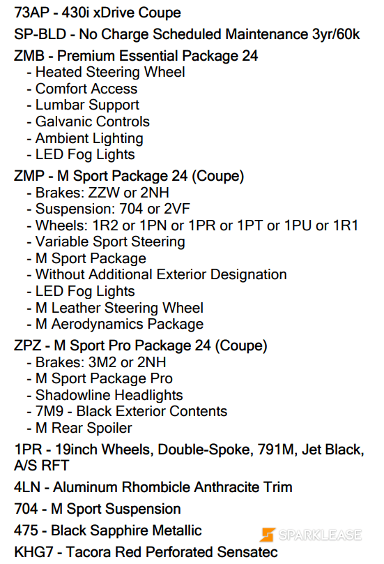 2024 BMW 430i 超值新车, Toronto, Lease Quote Provided