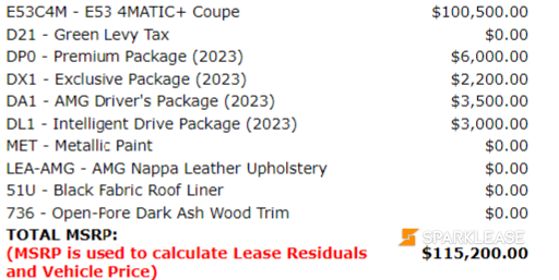 2023 Mercedes-Benz E-Class AMG E 53 4MAT..., Toronto, Lease Quote Provided